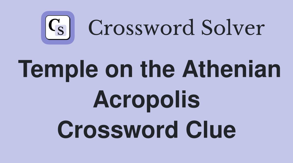 Temple of athena crossword sales